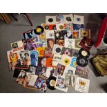 Large Collection of 1960s-1990's Vinyl 7" Single Records