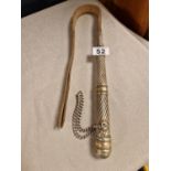 Victorian Silver Military Riding Crop Whip - 79cm long