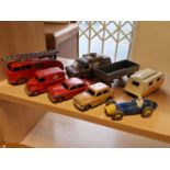 Collection of Eight Die Cast Dinky Toys Cars & Trucks inc Ferrari No 5