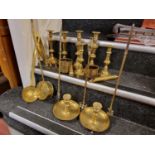 Collection of Various Fireside Brass Pieces and Brass Ornaments