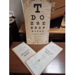 Early Eyesight/Optical Chart + Two Good Condition Philips Anatomical Model of the Human Body Chart B