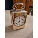 Edwardian 1913 London Hallmarked Silver Miniature Clock, from William Comyns with the movement a Fre