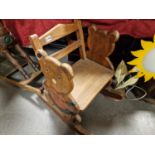 Bespoke Wooden Teddy Bear Rocking Chair