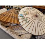 Pair of Original Chinese Paper Umbrellas/Parasols
