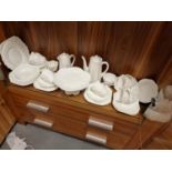 Large Collection of Dainty White Shelley Tea Ware - some pieces AF and some with no backstamp