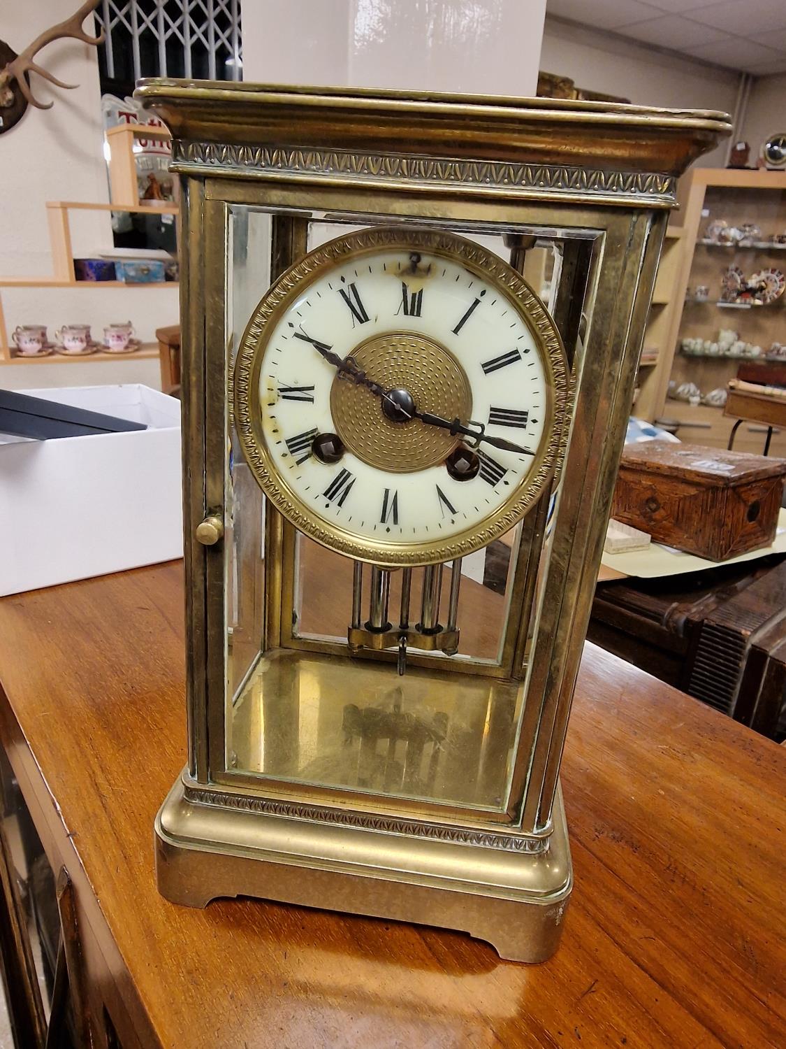 Japy Freres Brass Mantel Clock