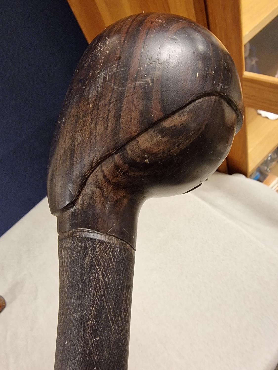 African Tribal Knobkerrie Carved Wooden Club - Image 3 of 3