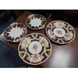 Quartet of Batwing Style Antique Plates inc Coalport