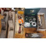 Set of Woodworking Tools & Accessories, to include 3 planes, 1 Stanley rotary drill, Record ColletCh