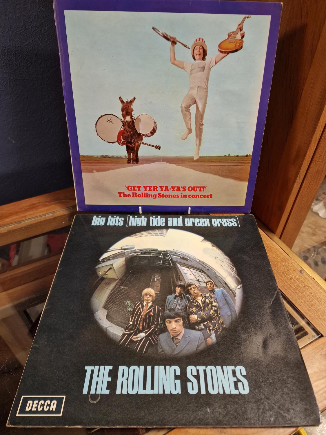 Pair of Original Vinyl Pressings of Rolling Stones' Live Get Yer Ya-Ya's Out Album & the Big Hits L