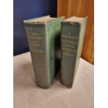Pair of Early Edition Charles Darwin Books - The Descent of Man & A Naturalist's Voyage Round the Wo