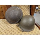 Pair of WWI Doughboy and a USA WII Army Soldier Helmet - Militaria Interest