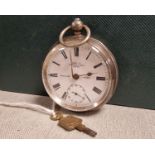 Kays Perfection Lever/Kay and Co of Birmingham Hallmarked Silver Pocketwatch - 108g