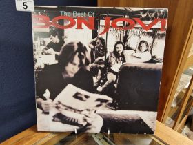 Original Vinyl Pressing of Bon Jovi's 1995 Soft Rock Music Crossroad LP Record