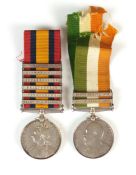 Pair of Second Boer War medals awarded to Shoeing Smith D. Briggs, Pom Pom Sec R.A