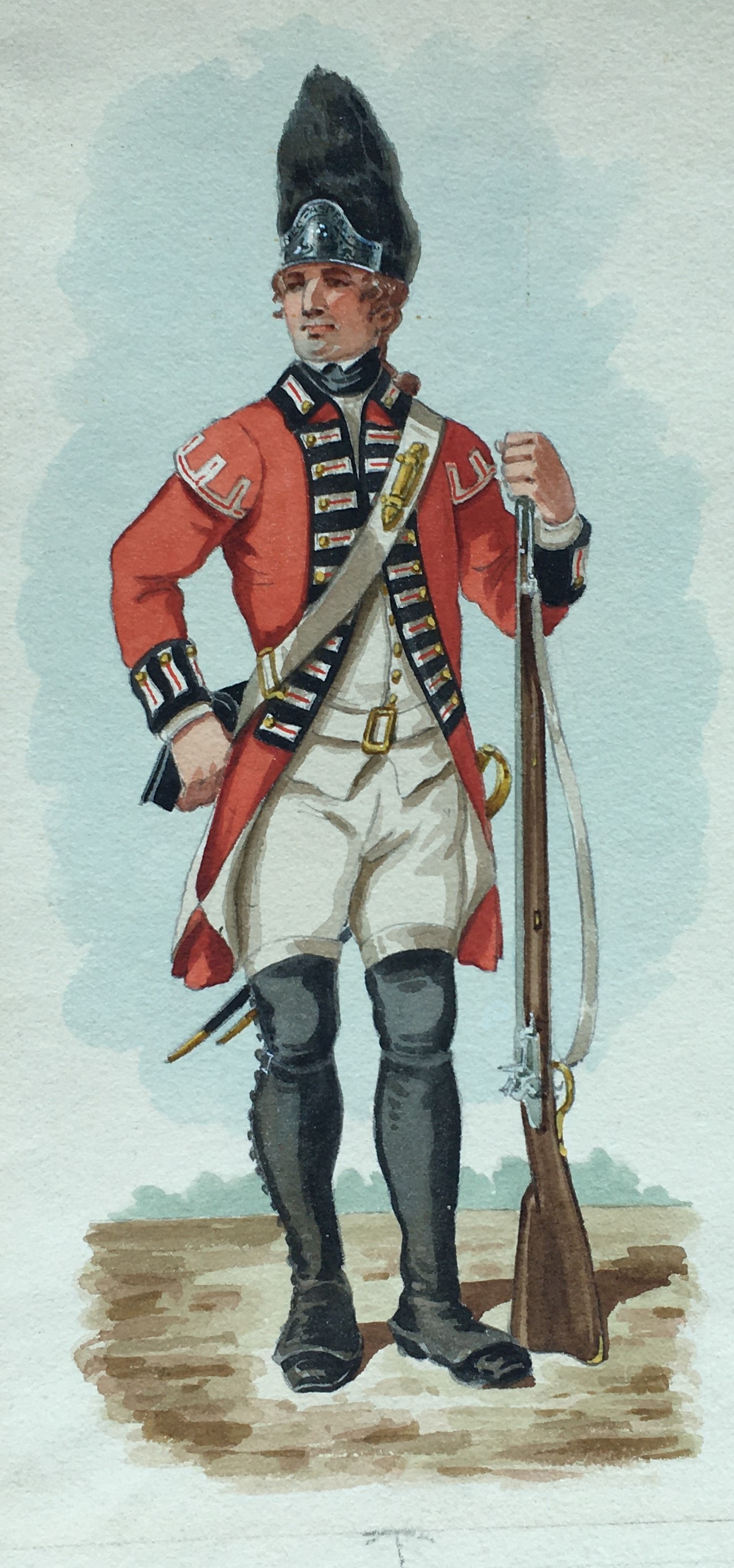 English School, 19th century Private and an Officer of the 58th Rutlandshire Regiment, 1758 - 1762 - Image 5 of 10