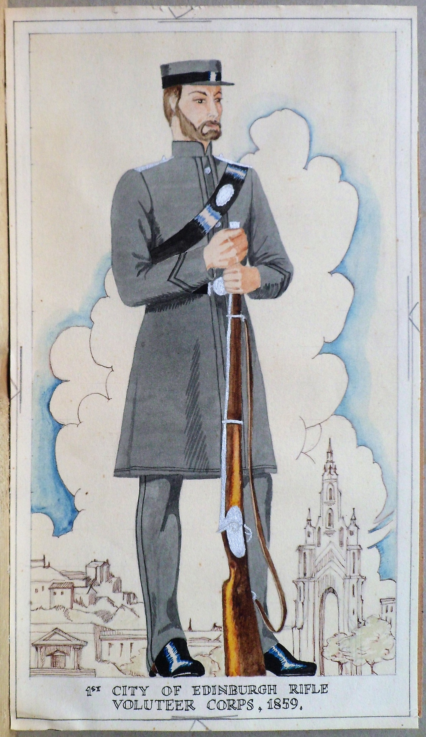 1st City of Edinburgh Rifle Volunteer Corps 1895, designed for Player's Cigarette Cards