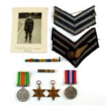 RAF Bomb Aimer's WWII Medal Group and cloth insignia