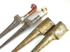 Two Afghan or Indian Choora daggers, late 19th and early 20th centuries