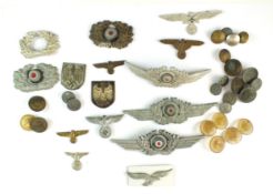 Mixed lot of German badges and buttons