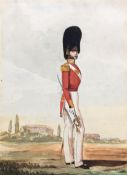 After W. Spooner (English School, 19th century) An Officer of the Grenadier Guards 1842,