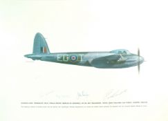 Keith Broomfield - De Havilland Mosquito, signed by four WW2 RAF commanders