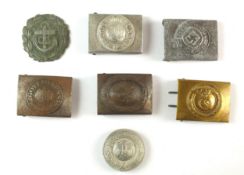 Group of German buckles, including post-war examples.
