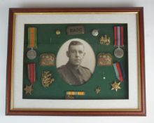 WW2 medals, Gurkha knife, ammo box, WW1 wirecutters, WW1 photograph