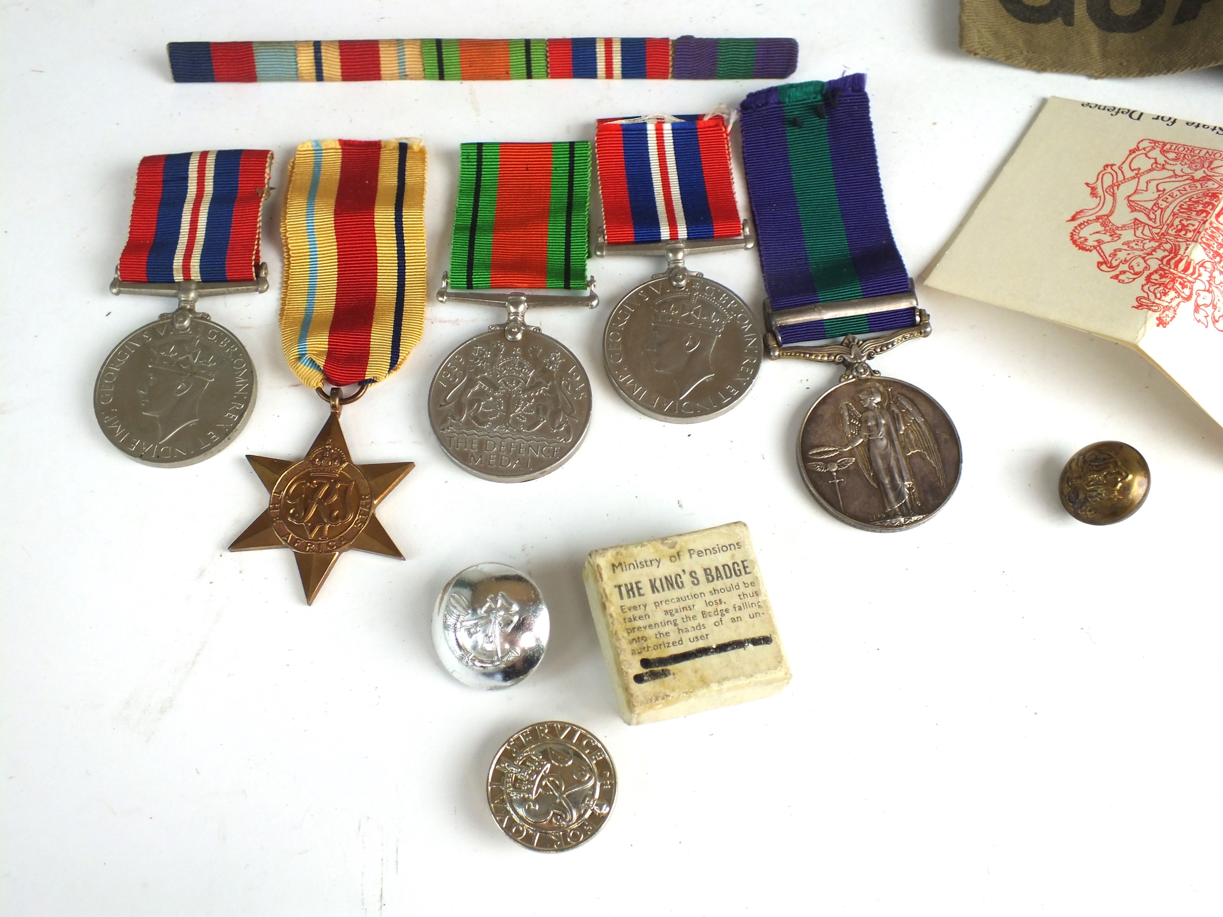 WWII Medals and Home Guard Cloth insignia - Image 2 of 2