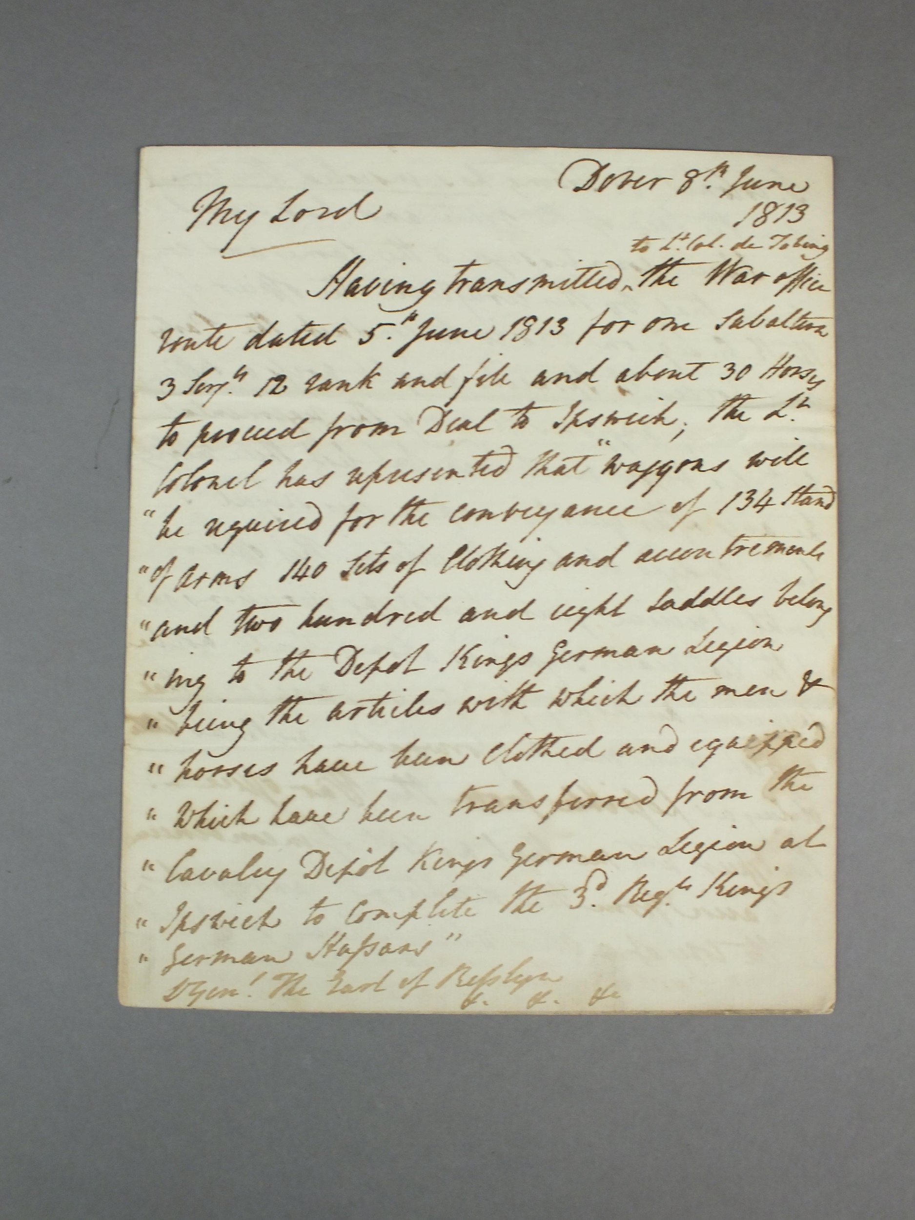 Major General Barlow - six autograph letters signed, 1811-1814 - Image 11 of 15