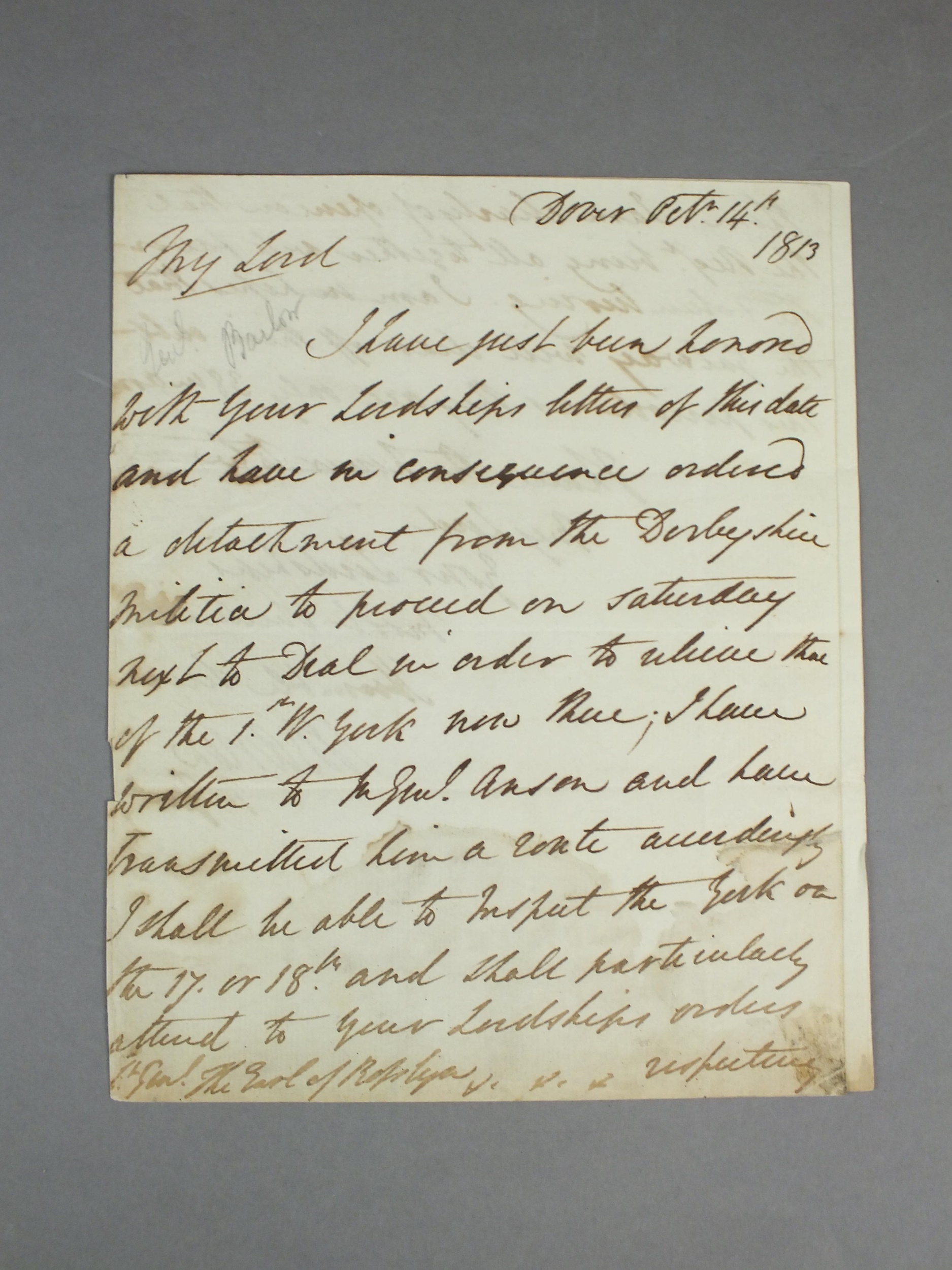 Major General Barlow - six autograph letters signed, 1811-1814 - Image 10 of 15