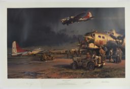 Robert Taylor 'Company of Heroes', ltd edition print signed by 'Bob' Dees and Rolland Whited