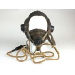 British Second World War C-Type flying helmet with Type-G oxygen mask