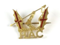 A scarce Honourable Artillery Company sweetheart brooch