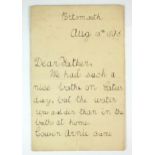 Sir Barnes Neville Wallis - An early autograph letter signed, 1895.