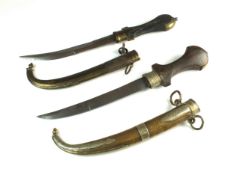 Two Moroccan koummya daggers