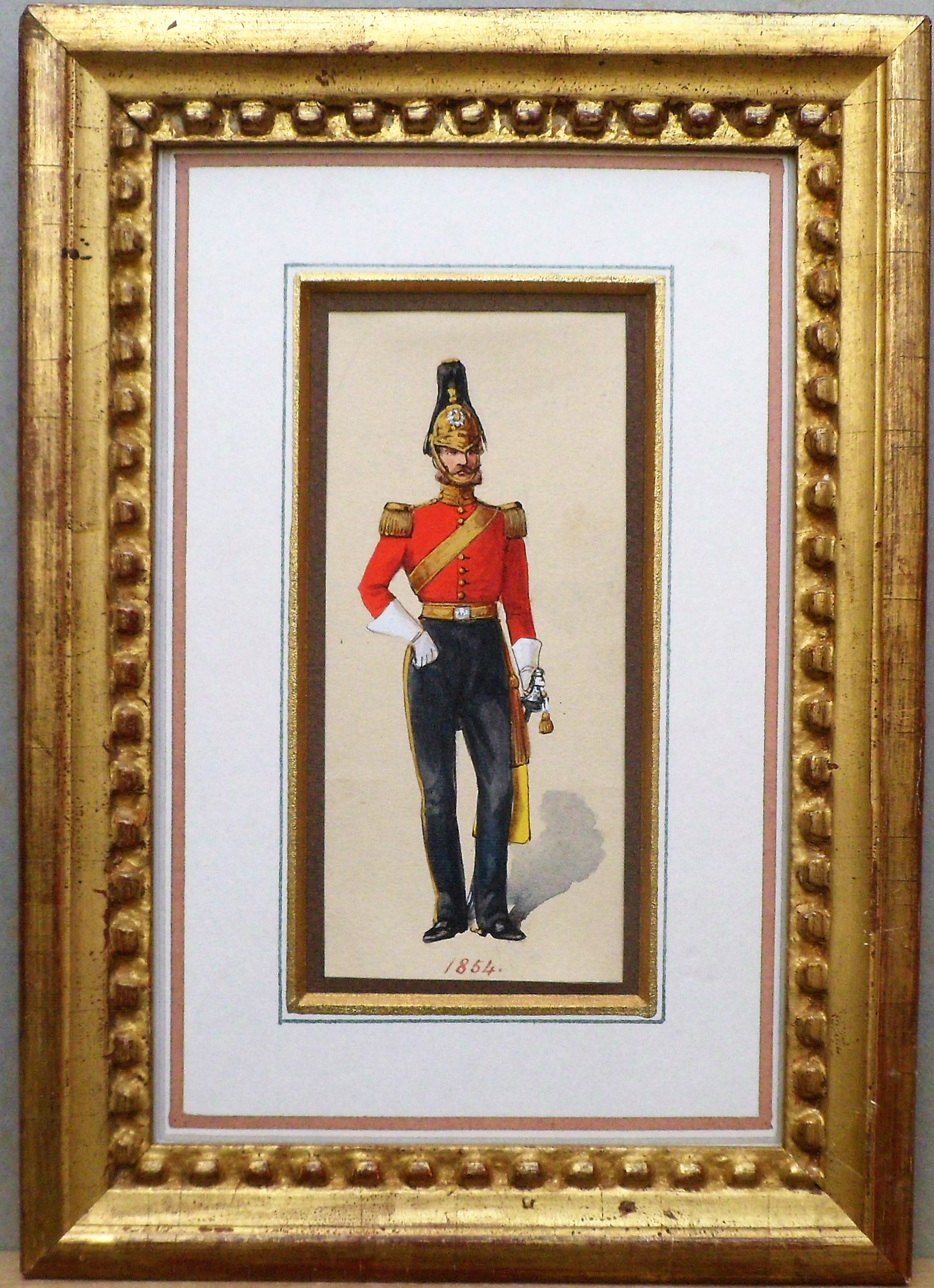 Attributed to Richard Simkin (1850-1926) Officer of the 2nd Dragoon Guards, 1854 - Image 3 of 4