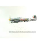 Keith Broomfield - Hawker "Typhoon" print signed by Wing Commander Beamont