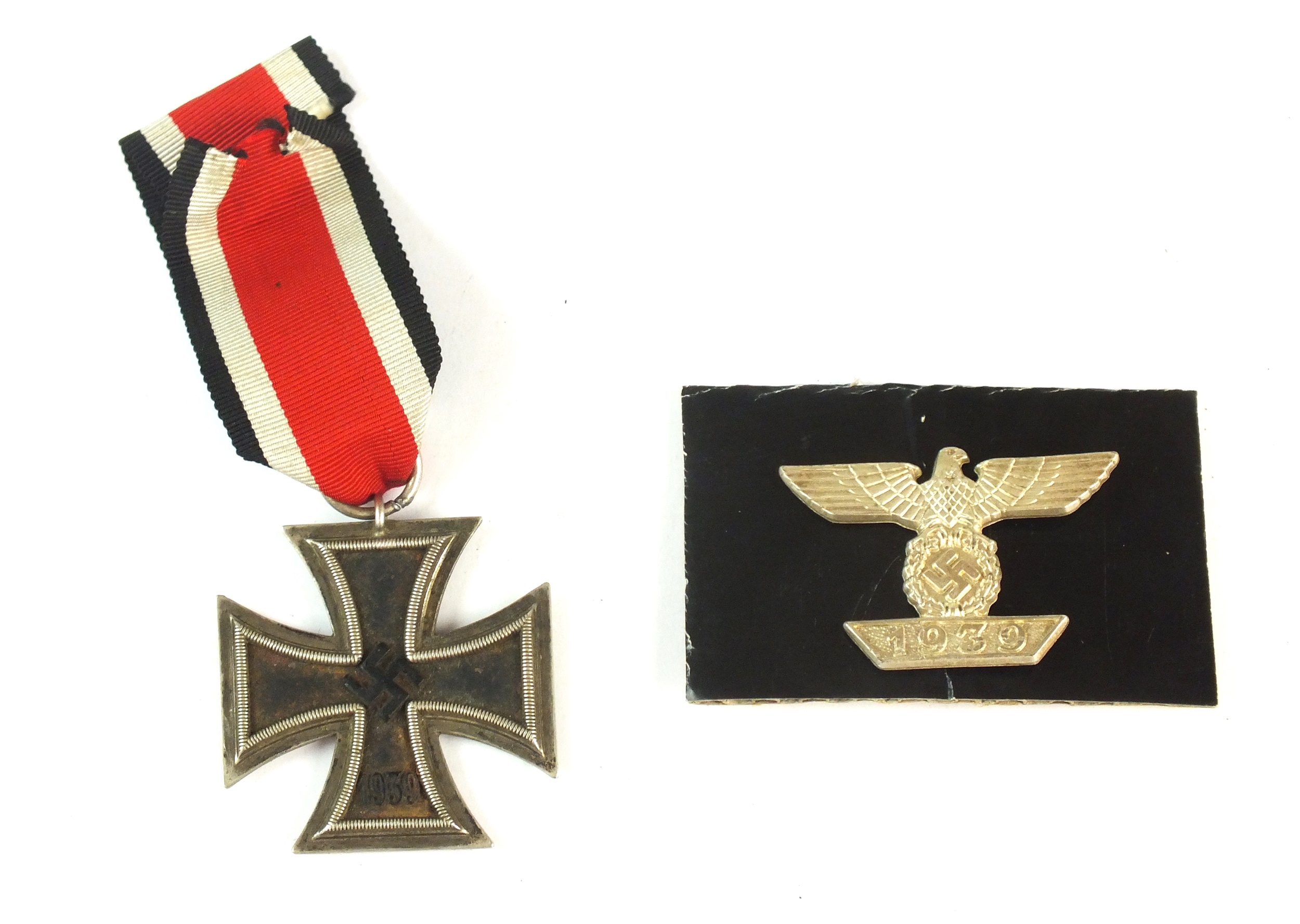 A German Second World War Iron Cross 2nd class with a post-war 1st class clasp