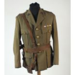 WWI or later Royal Berkshire tunic and Sam Browne belt