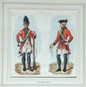 English School, 19th century Private and an Officer of the 58th Rutlandshire Regiment, 1758 - 1762
