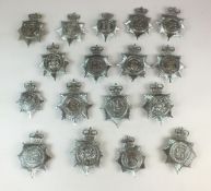 Seventeen Queen's Crown Police helmet plates