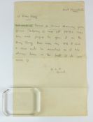 Bernard Law Montgomery (1887-1976) - WW2 Autograph telegram draft
