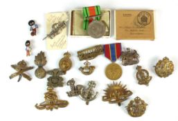 Fourteen Military badges and two medals