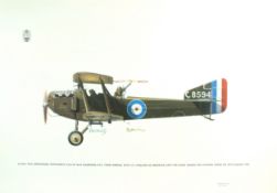 Keith Broomfield - Armstrong Whitworth print signed by Captain West V.C and Lieutenant Haslam