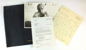 Group Captain Sir Douglas Bader (1910-1982), typed letter signed with personal organiser