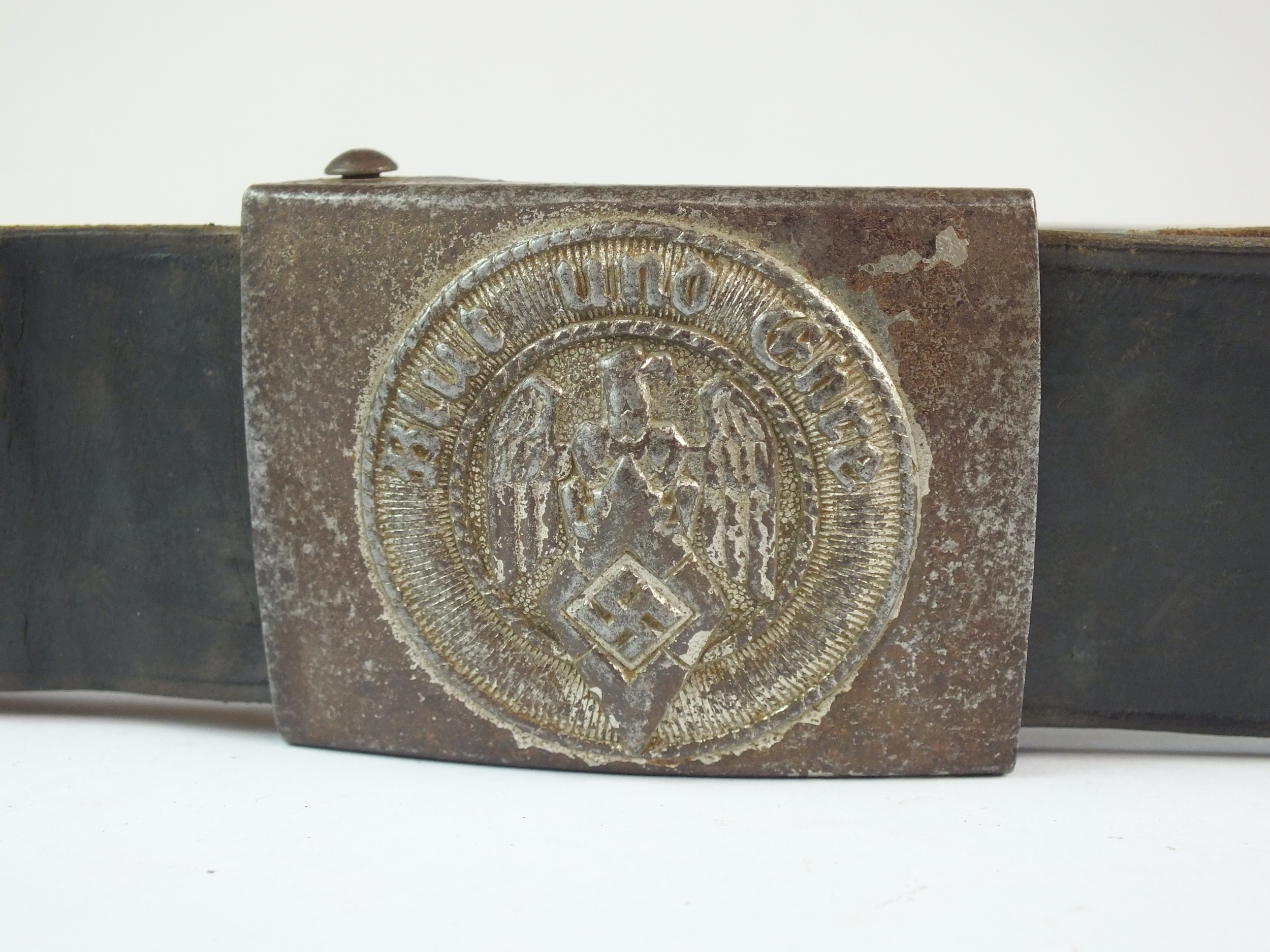 German Hitler Youth belt with buckle - Image 3 of 5