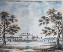 English School, circa 1810 'Knightsbridge Barracks' (aka Hyde Park Barracks) watercolour,