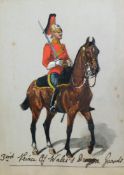 Attributed to Richard Simkin (1850-1926), Mounted Officer 3rd Dragoon Guards