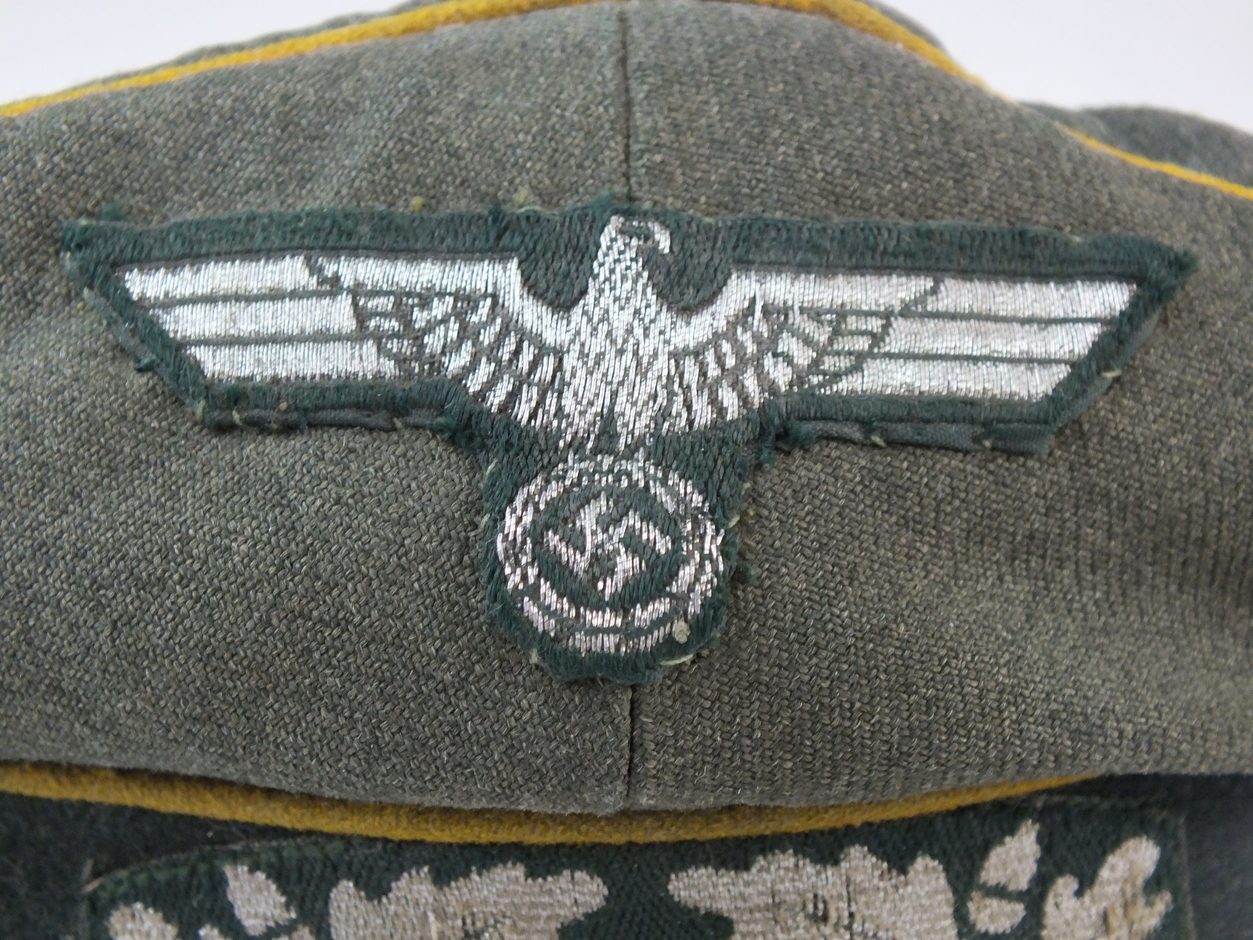 Scarce German Third Reich Army Cavalry Crusher cap - Image 10 of 12